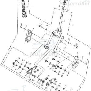 Jetzt Kaufen Adly Bundschraube M10x45mm JET 50 Flanschschraube 50ccm 2Takt Maschinenschraube Flansch-Schraube Maschinen-Schraube Bund-Schraube