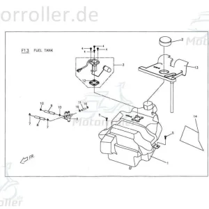 Sale PGO T-Rex 125 Schraube M6x28mm 125ccm 4Takt FIG.-E14-NO.-13 Bundschraube Maschinenschraube Flanschschraube Flansch-Schraube Scooter
