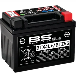 Top-Angebot Batterie BTX4L+ 12V 4,2Ah SLA DIN 50314 GasGas 0.537.889-8 113x85x70mm Versiegelt (FA) Akku Starterbatterie Akkumulator Bleibatterie