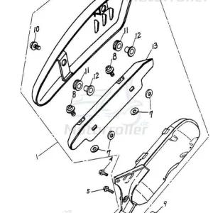 Chunlan Chopper Schraube M8x65mm 125ccm 4Takt ABB-28-NO.-14 Bundschraube Maschinenschraube Flanschschraube Flansch-Schraube 244FM Adly Abverkauf