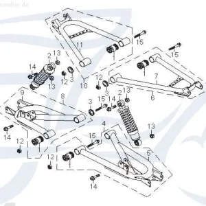 Sundiro Schraube M10x50mm Maschinenschraube FIG.-F03-NO.-07 Bundschraube Flanschschraube Flansch-Schraube Maschinen-Schraube Scooter Solange Der Vorrat Reicht