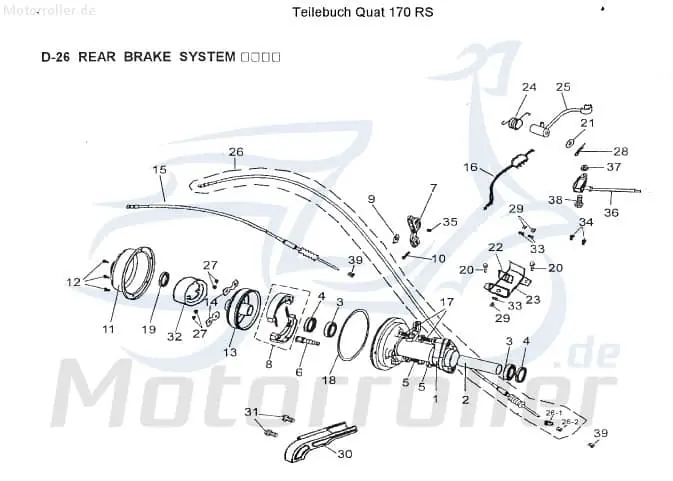 Neue Kollektion AEON Nocke Hinterradbremse Nockenhebel 43141-156-000