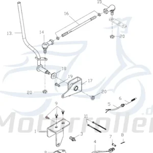 Bestpreis Kabel-Fuß Bremszug hinten 43451-156-000