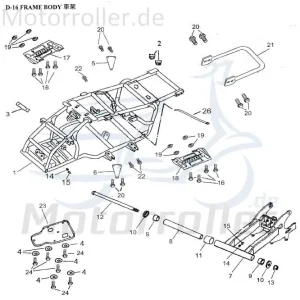Rahmen komplett Rahmenteil 50100-159-001 Top-Seller