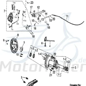 Halter Bremszug hinten Halterung 50357-201-000 Echt