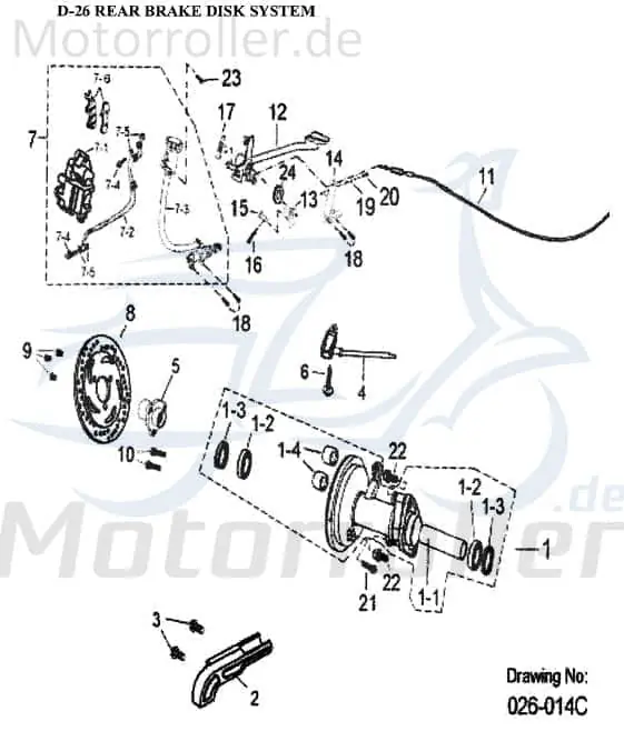Halter Bremszug hinten Halterung 50357-201-000 Echt