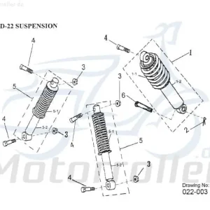 Stoßdämpfer Schraube ( Rot ) 51101-156-00B Neue Kollektion