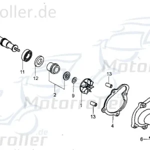 Bundschraube M6x25mm Tongjian Maschinenschraube 250ccm 4Takt Flanschschraube Flansch-Schraube Maschinen-Schraube Bund-Schraube Buggy Neu