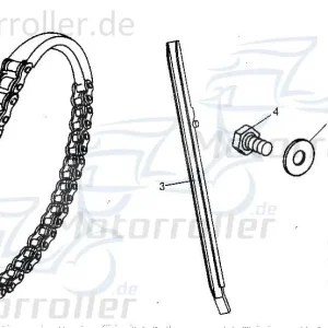 Führungsschiene Kettenspanner Tongjian Strassenbuggy 250 Sport 250ccm 4Takt Aktuell