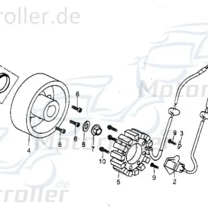 Bundmutter M16x1 Tongjian Sechskantmutter Buggy 250ccm 4Takt Flanschmutter Sechskant-Mutter Flansch-Mutter Maschinenmutter Bund-Mutter Beliebt