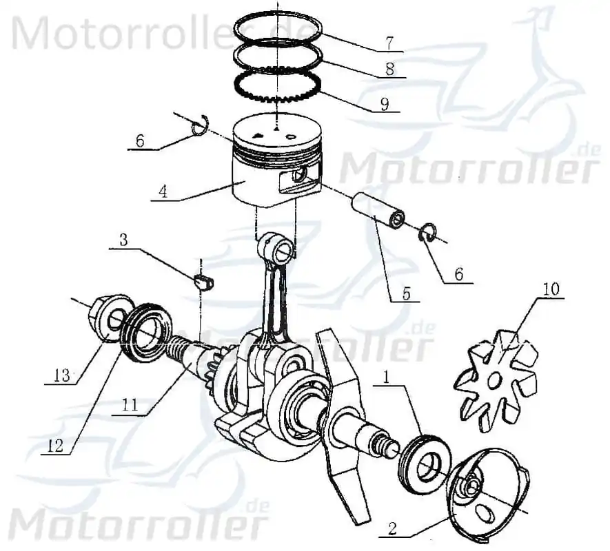 Markenprodukt Simmerring Kurbelwelle links Simmering 143103000080