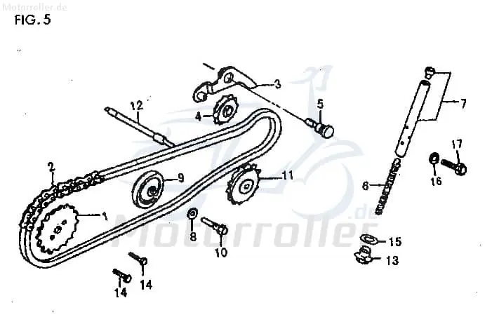 Steuerkette Seitenritzel Jincheng 100017 Sonderangebot
