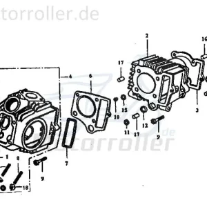 Versand Am Gleichen Tag Jincheng JC 50 Monkey Repl. Stehbolzen 50ccm 2Takt 01421-06168 Auspuffkrümmer M6x32mm Gewindestange Gewinde-Stange Gewindebolzen