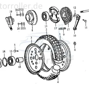 Wochenendangebot Jincheng JC 50 Monkey Repl. Bundmutter 50ccm 4Takt 08319-31128 Sechskantmutter Flanschmutter Sechskant-Mutter Flansch-Mutter Scooter