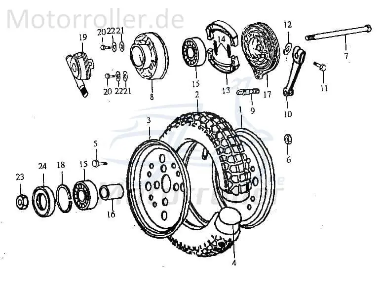 Wochenendangebot Jincheng JC 50 Monkey Repl. Bundmutter 50ccm 4Takt 08319-31128 Sechskantmutter Flanschmutter Sechskant-Mutter Flansch-Mutter Scooter