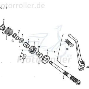 Sonderangebot Jincheng Rückholfeder Kickstarter 147FM2B-7003 Zugfeder Spannfeder Motorrad Moped Ersatzteil Service