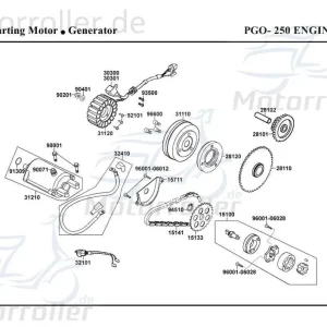 PGO Bugrider 250 Deckel Kappe 250ccm 4Takt 15711-KHE7-900.0 Verkleidung Schutz Blende Abdeckung Haube Abdeckhaube Schutzhaube Buggy Mega-Angebot