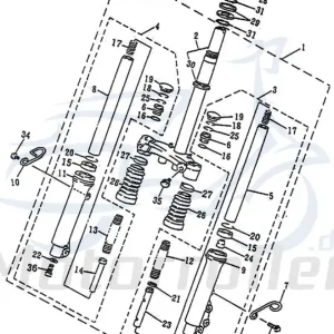 Vorderradgabel komplett Gabelbrücke Vordergabel 74101 Sonderangebot