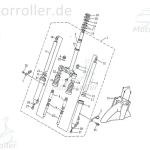 Aktuell Rex Scooter 50 Stoßdämpfer vorn rechts 74115 Gabelbein Gabelholm Kreidler Flory 50