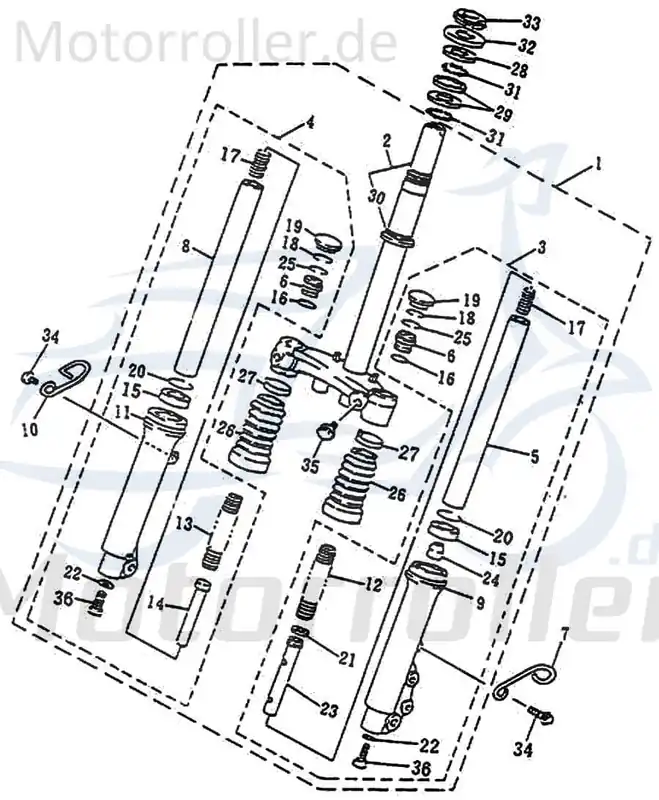 Garantierte Lieferung Tachowellenhalter Tachowellenschelle Vordergabel 74191