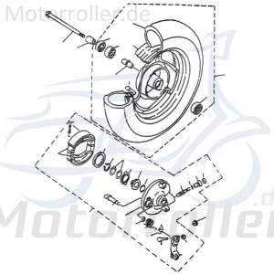 Vorderrad kpl silber Rad Motorroller Rexy 25 77401 Sonderangebot