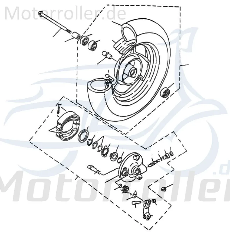 Vorderrad kpl silber Rad Motorroller Rexy 25 77401 Sonderangebot