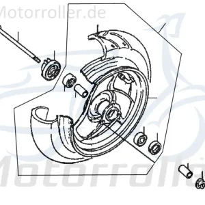 Vorderrad komplett 120/90-10 Zoll Rad 77417 Aktuell