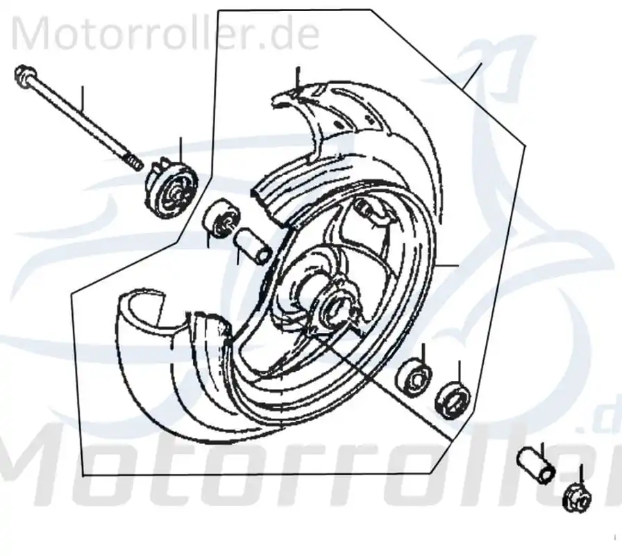 Vorderrad komplett 120/90-10 Zoll Rad 77417 Aktuell