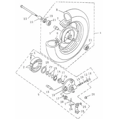 Meistverkauft O-Ring 2,4x24,4 Vorderrad 2 Motorroller 50cc 78310