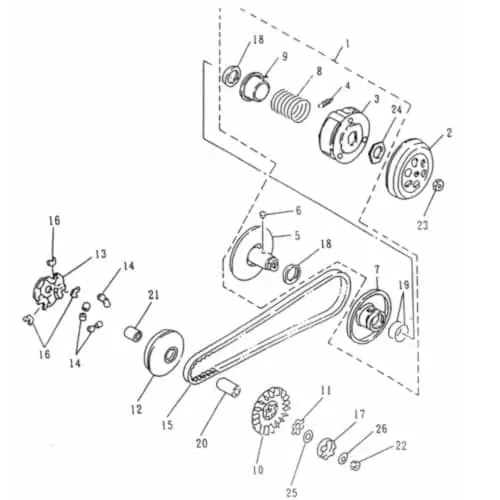 Buchse 13x18x29mm Variomatik mit Begrenzung 7,4mm 50ccm 2Takt Hülse Distanzhülse Lagerbuchse Distanz-Hülse Distanzbuchse Passhülse Rex Schnäppchen