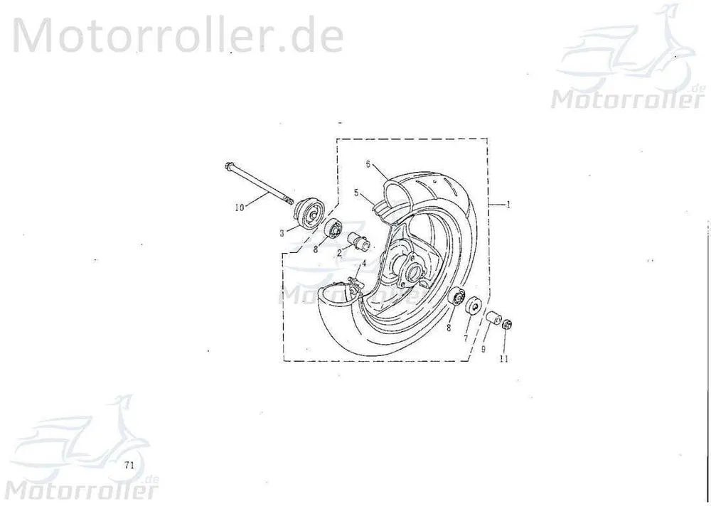 Preis Gesenkt Steckachse vorn Vorderrad Speed60 Motorrad 79012
