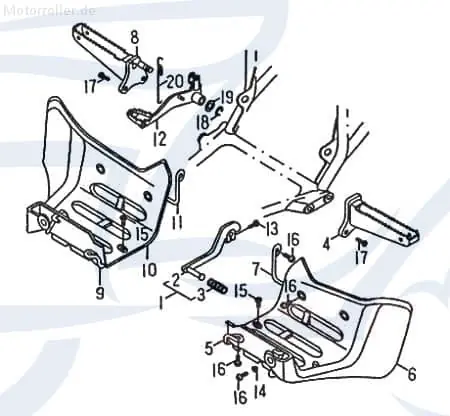 Preisknaller Scheibe Fussrasten bis Mod 06 Quad ATV Barossa 99629