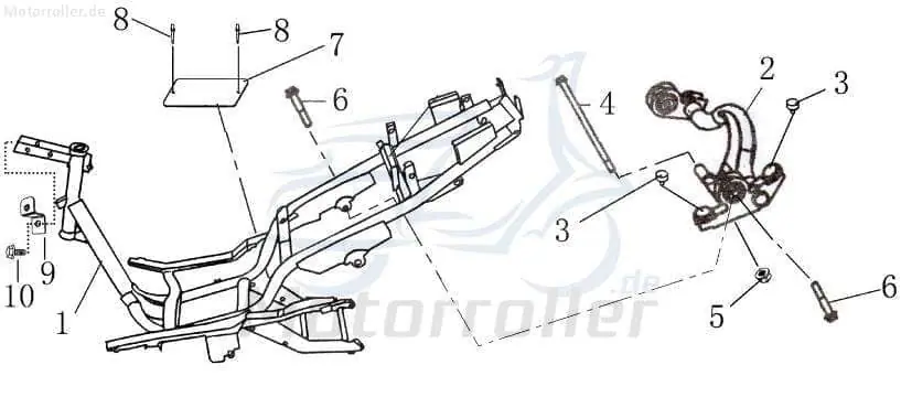 Garantierte Lieferung Rahmen Gestell AGM-MOTORS 1030301-2