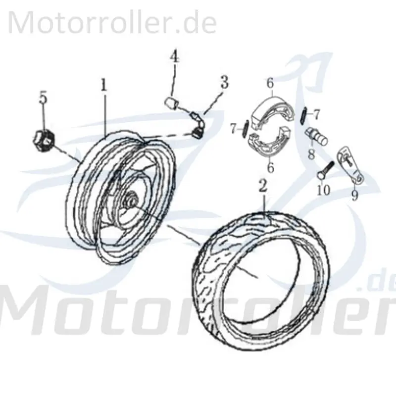 Begrenztes Angebot Kreidler Hiker 50 Hinterradfelge Felge hinten 701125 Scooter Roller