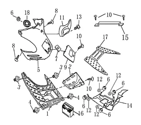 Schneller Versand Verkleidung unten Schutz 701088