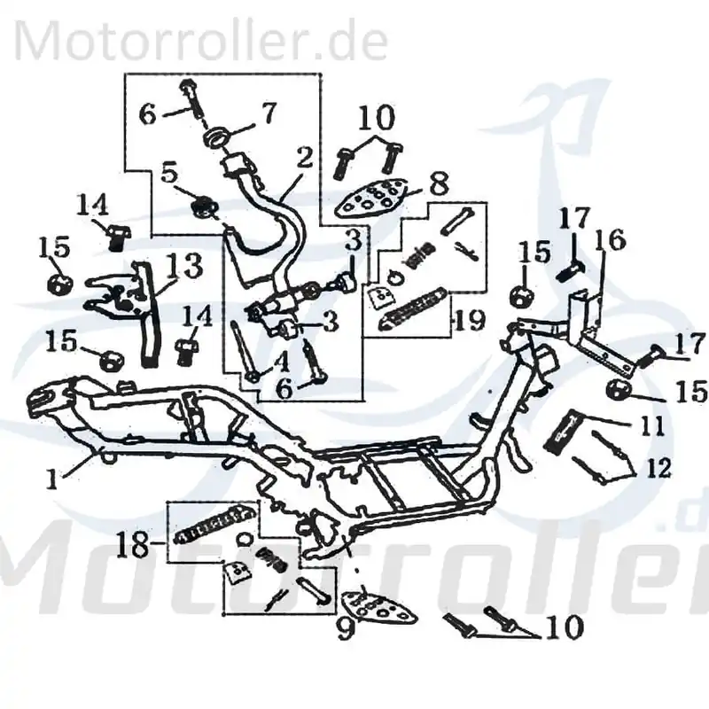 Rahmenteil vorne Gestell 701252 Neu
