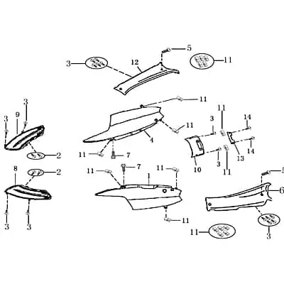 Verkleidungseinsatz links AGM-MOTORS 1010131-1 Sonderangebot