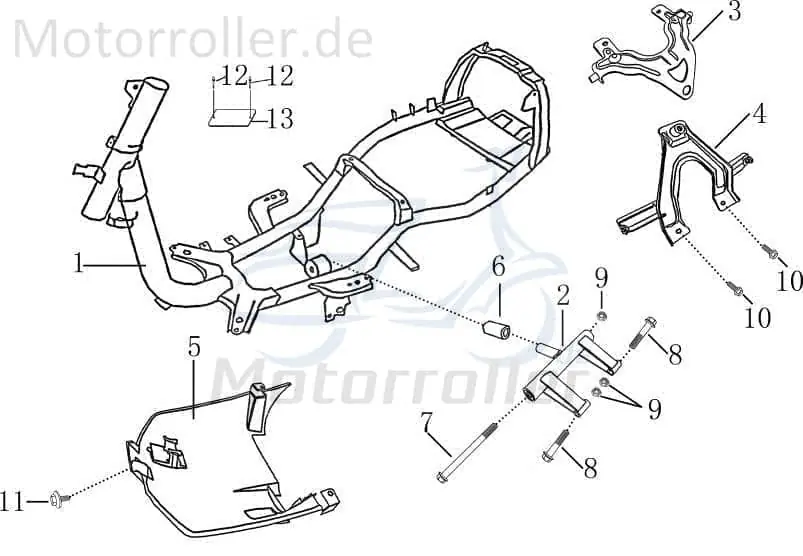 Preiswert Rex RS Classic 50 Halter Befestigung 50ccm 4Takt 1030707-1 Halterung Haltebügel Halteblech Halte-Blech Halte-Bügel 50ccm-4Takt Scooter