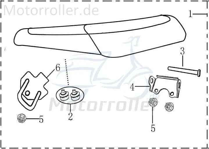 Echt Sitzbankscharnier Sitzbank Motorroller Rex RS 701617