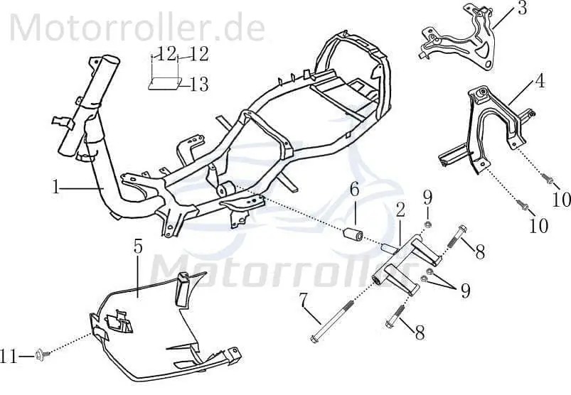 Nur Für Kurze Zeit Verkleidung unten Rahmen Kappe Motorroller Rex 701637