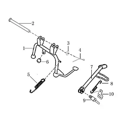 Hauptständer Ständer Motorroller Rex RS Standfuß 701640 Billig