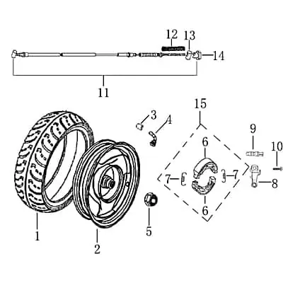 HinterradFelge 2.15x10 AGM-MOTORS 1040402-1 Solange Der Vorrat Reicht