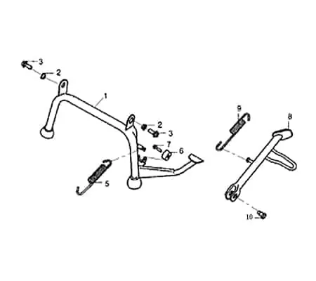 Top-Angebot Seitenständer Nebenstaender Standfuß 1030406-2