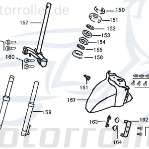 Luxxon Emily 50 Gabelholm 50ccm 4Takt 51500-ALA6-9000-A/B Federbein Gabelstab Gabelbein Gabelstrebe Stoß-Dämpfer Gabel-Holm Gabel-Bein Direkt Vom Hersteller