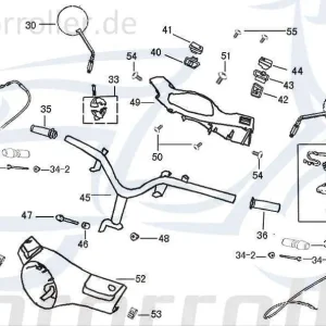 Lenker 53100-ALA6-9000 Lenkung Lenkstange Lenkwelle Lenk-Stange Zweiradlenker Rollerlenker Mokick Schnäppchen