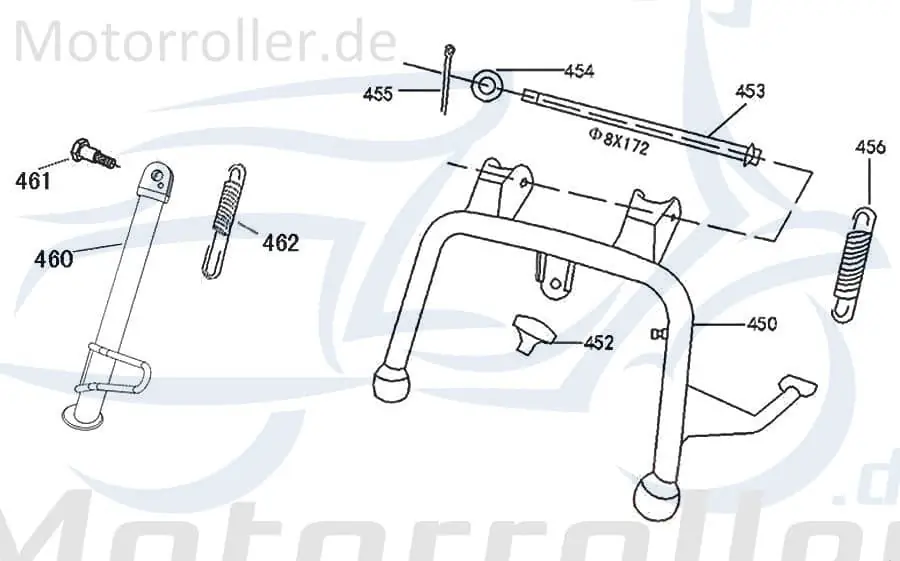 Seitenständer 50530-ALA6-9000 Roller-Ständer Rollerständer Seiten-Ständer Nebenständer Mokick Preisknaller