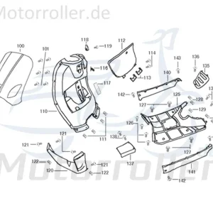 Must-Have ZNEN Flory Classic 50 Frontverkleidung 50ccm 4Takt 64302-ALA6-9000 unten Frontschürze Frontmaske Front-Cover Lenkerverkleidung