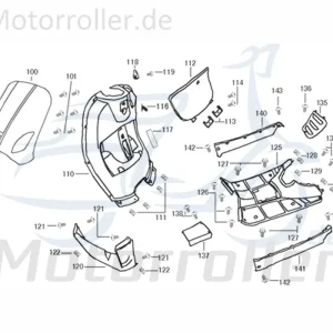 ZNEN Flory Classic 50 Frontverkleidung 50ccm 4Takt 64304-ALA6-9000 innen Frontschürze Frontmaske Front-Cover Lenkerverkleidung Sofort Bestellen