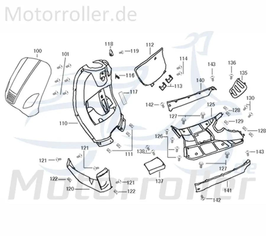 Letzte Chance Seitenverkleidung Trittbrett rechts rot 740118