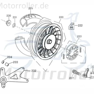 Angebot Schraube M6x35mm Jonway Flory Classic 50 Scooter 50ccm 740176 Bundschraube Maschinenschraube Flanschschraube Flansch-Schraube Kreidler